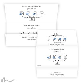 Karte Eigenes Design 21.5 x 10.5 cm Wickelfalz