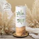 Hochzeitskerze Holzelement Greenery Ø9 x 25 cm