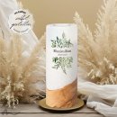 Taufkerze Holzelement Greenery Ø8 x 20 cm