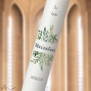 Taufkerze Holzelement Docht Greenery Ø4 x 40 cm