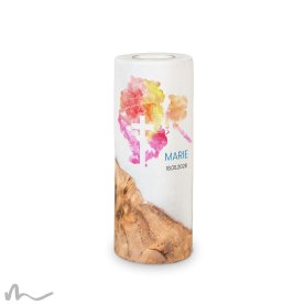 Taufkerze Holzelement Abendrot Ø8 x 20 cm