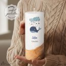 Taufkerze Holzelement Docht Blauwal Ø8 x 20 cm