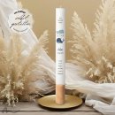 Kommunionkerze Holzelement Docht Blauwal Ø4 x 40 cm