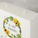 Hochzeitskerze Docht Sonnenblumen 20 x 20 cm