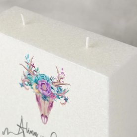 Hochzeitskerze Docht Jagdschloss 20 x 20 cm