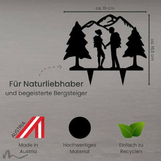 Cake Topper Gipfelstürmer Schwarz