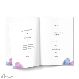 Kirchenheft Hochzeit Fingerabdruck Herz 15 x 21 cm