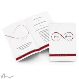 Kirchenheft Hochzeit Infinity Heart 15 x 21 cm