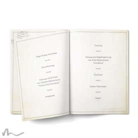 Kirchenheft Hochzeit Vintage Postcard 15 x 21 cm