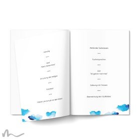 Kirchenheft Taufe Wolke Sieben 15 x 21 cm