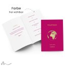 Kirchenheft Taufe Reisepass Globus 15 x 21 cm