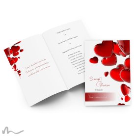 Kirchenheft Hochzeit Heart 15 x 21 cm