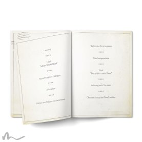 Kirchenheft Taufe Vintage Postcard 15 x 21 cm