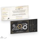 Hochzeitseinladung Steampunk 21 x 10 cm Doppelseitig