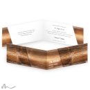 Hochzeitseinladung Glas und Holz 21 x 10 cm Klappkarte