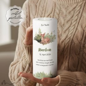 Taufkerze Rehkitz Ø8 x 20 cm