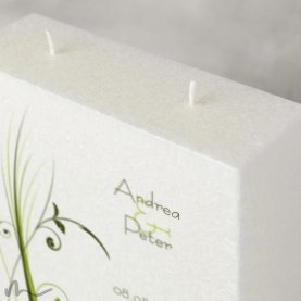 Hochzeitskerze Docht Ametrin 17 x 25 cm