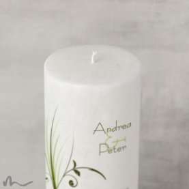 Hochzeitskerze Docht Ametrin Ø9 x 25 cm