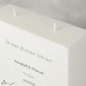 Hochzeitskerze Docht Total Floral 17 x 25 cm