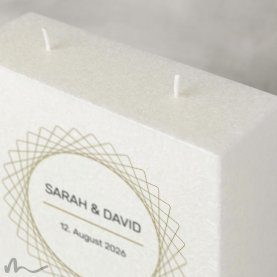 Hochzeitskerze Docht Goldstück 17 x 25 cm