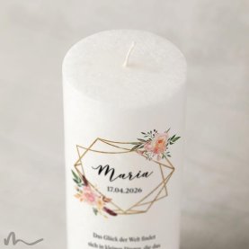 Taufkerze Docht Glamourös Ø8 x 20 cm