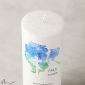 Taufkerze Docht Aquatöne Ø8 x 20 cm