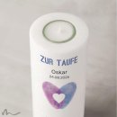 Taufkerze Fingerabdruck Herz Ø8 x 20 cm