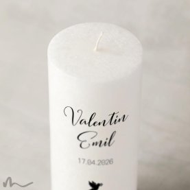 Taufkerze Docht Schlicht Ø8 x 20 cm