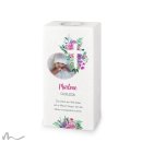 Taufkerze Florales Kreuz 10 x 20 cm mit Foto