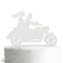 Cake Topper Motorrad Satiniert