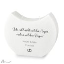 Hochzeitskerze Docht Schlicht Halbmond 24 x 19 cm