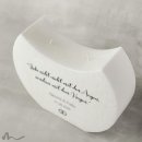 Hochzeitskerze Docht Schlicht Halbmond 24 x 19 cm