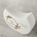 Hochzeitskerze Docht Pampasgras Halbmond 24 x 19 cm