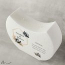 Hochzeitskerze Docht Zeitlos Elegant Halbmond 24 x 19 cm