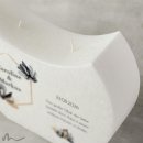 Hochzeitskerze Docht Zeitlos Elegant Halbmond 24 x 19 cm