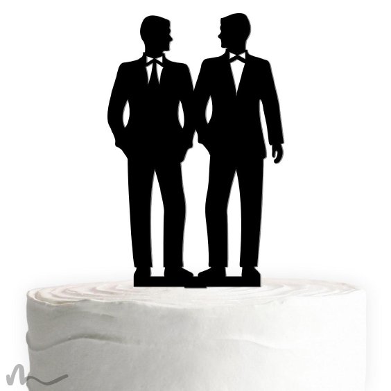 Cake Topper Mr und Mr Schwarz