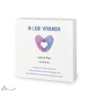 Hochzeitskerze Docht Fingerabdruck Herz 20 x 20 cm