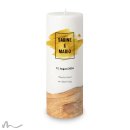Hochzeitskerze Holzelement Docht Goldene Zeiten Ø9 x 25 cm