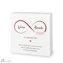 Hochzeitskerze Docht Infinity Heart 20 x 20 cm