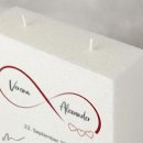 Hochzeitskerze Docht Infinity Heart 17 x 25 cm
