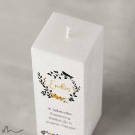 Trauerkerze Docht Begleiter 6 x 6 x 15 cm