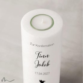 Konfirmationskerze Schlicht Ø8 x 20 cm