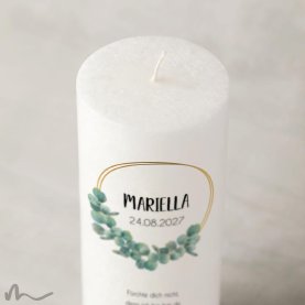Konfirmationskerze Docht Eukalyptus Ø8 x 20 cm