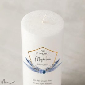 Kommunionkerze Docht Boho Chic Ø8 x 20 cm