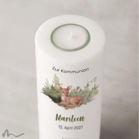Kommunionkerze Rehkitz Ø8 x 20 cm