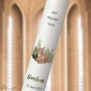 Taufkerze Holzelement Docht Rehkitz Ø4 x 40 cm