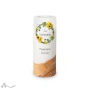 Konfirmationskerze Holzelement Sonnenblumen Ø8 x 20 cm