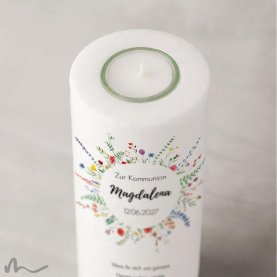 Kommunionkerze Wiesenblumen Ø8 x 20 cm