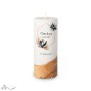 Kommunionkerze Holzelement Docht Zeitlos Elegant Ø8 x 20 cm