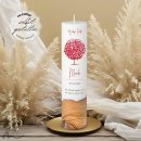 Taufkerze Holzelement Docht Herzbaum Ø6 x 25 cm